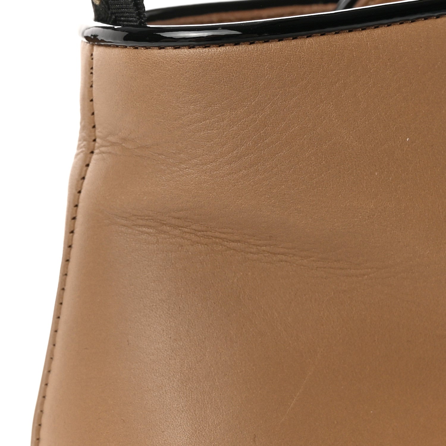 Chanel Calfskin Lace Up CC Short Boots 35.5 Beige Black 12 of 20