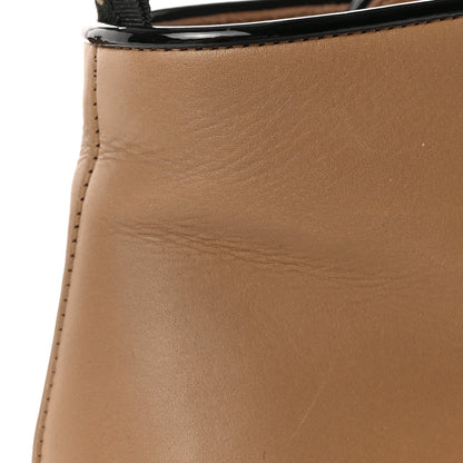 Chanel Calfskin Lace Up CC Short Boots 35.5 Beige Black 12 of 20