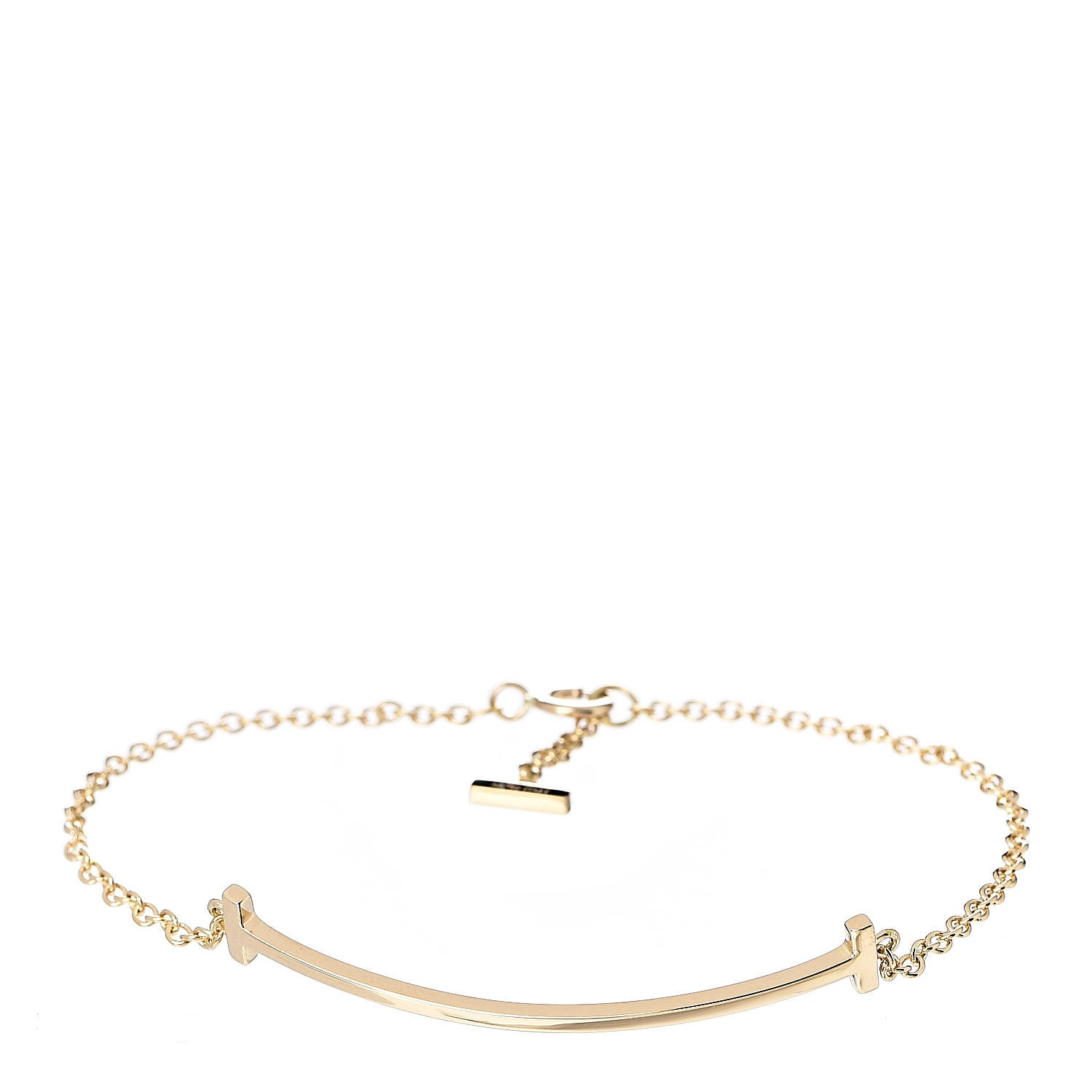 Tiffany 18K Yellow Gold T Smile Bracelet 1 of 5