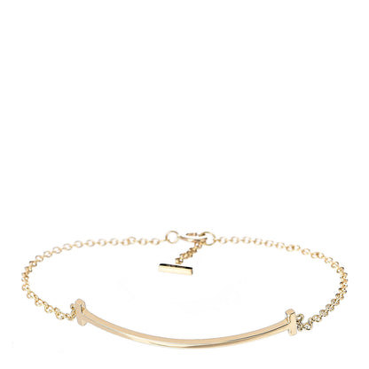 Tiffany 18K Yellow Gold T Smile Bracelet 1 of 5