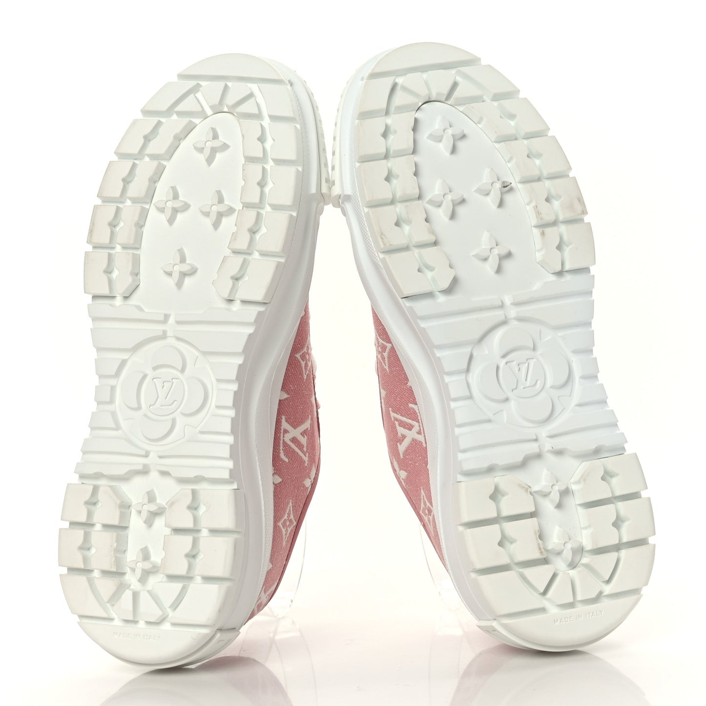 Denim Monogram Squad Sneakers 37 Pink