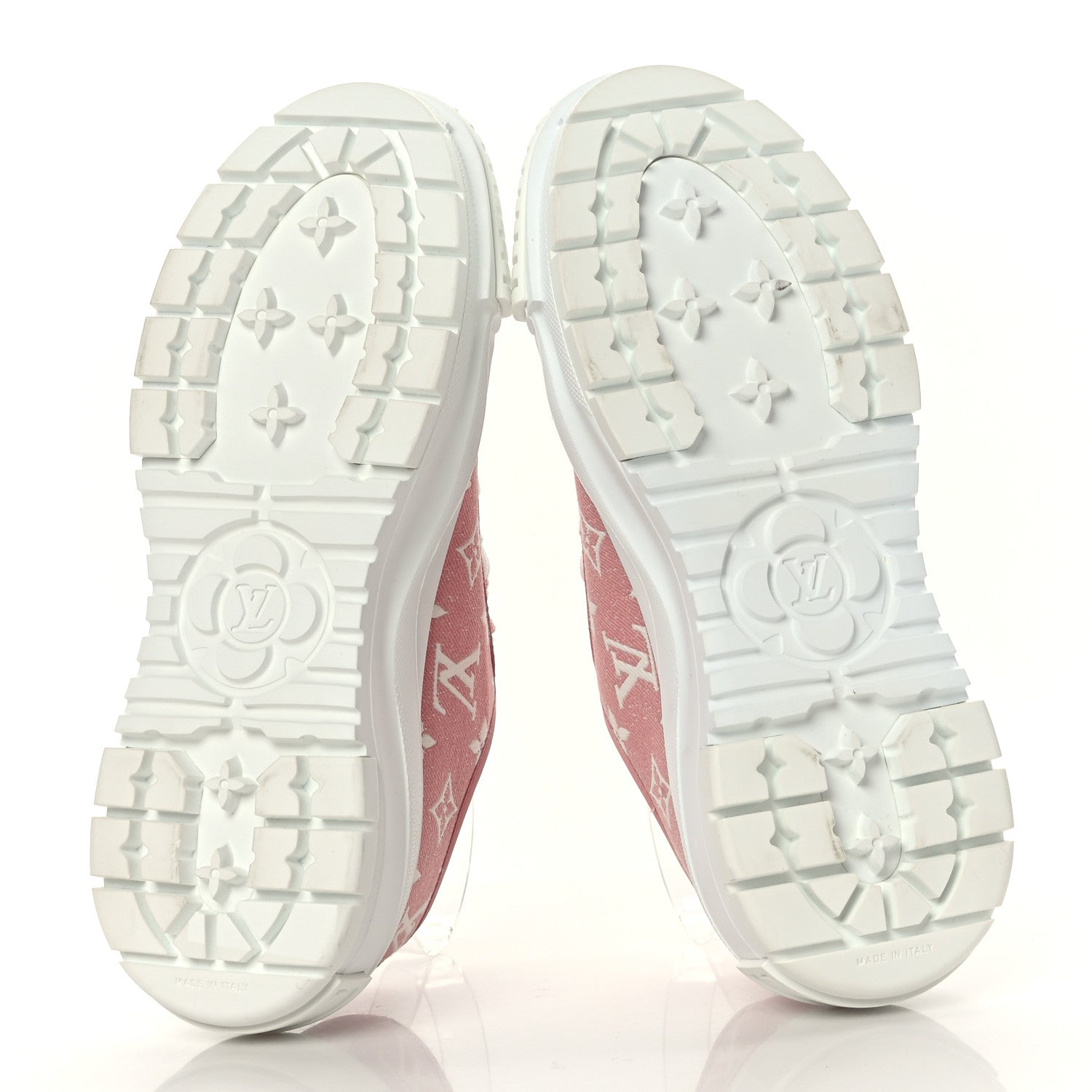 Louis Vuitton Denim Monogram Squad Sneakers 37 Pink 6 of 8