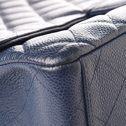 Chanel Caviar Quilted Maxi Single Flap Blue 9 of 11