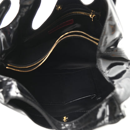 Valentino Garavani Patent Lacca Small Nuage Bow Hobo Black 5 of 17