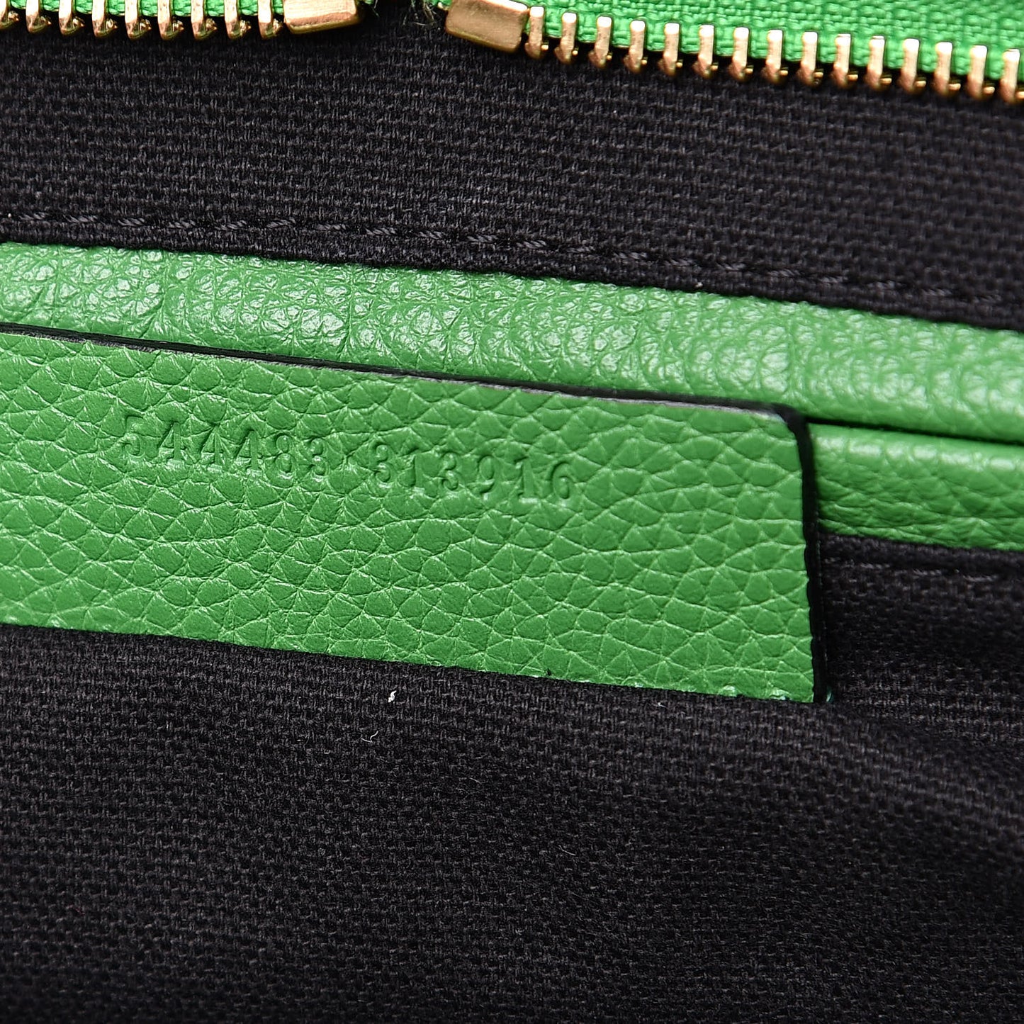 Pebbled Calfskin Large Skull Padlock Zip Around Tote Green