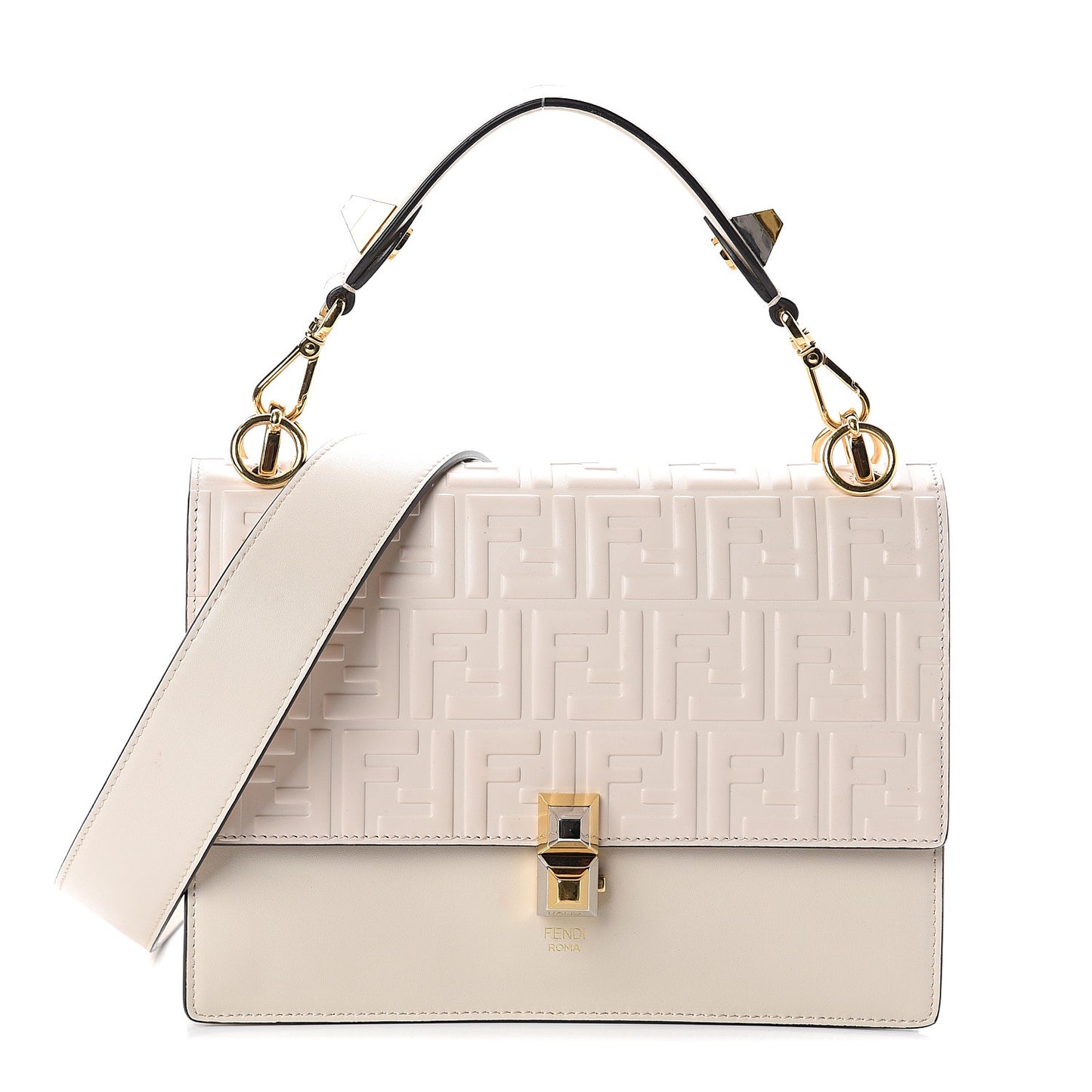 Vitello Liberty FF 1974 Embossed Kan I Shoulder Bag Camelia