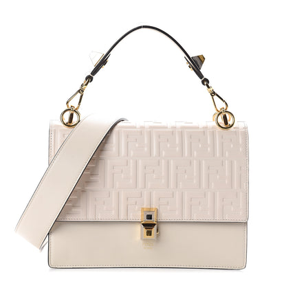Fendi Vitello Liberty FF 1974 Embossed Kan I Shoulder Bag Camelia 1 of 9