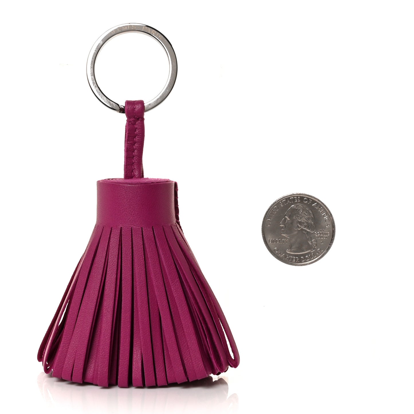 Lambskin Carmen Tassel Key Holder Rose Pourpre
