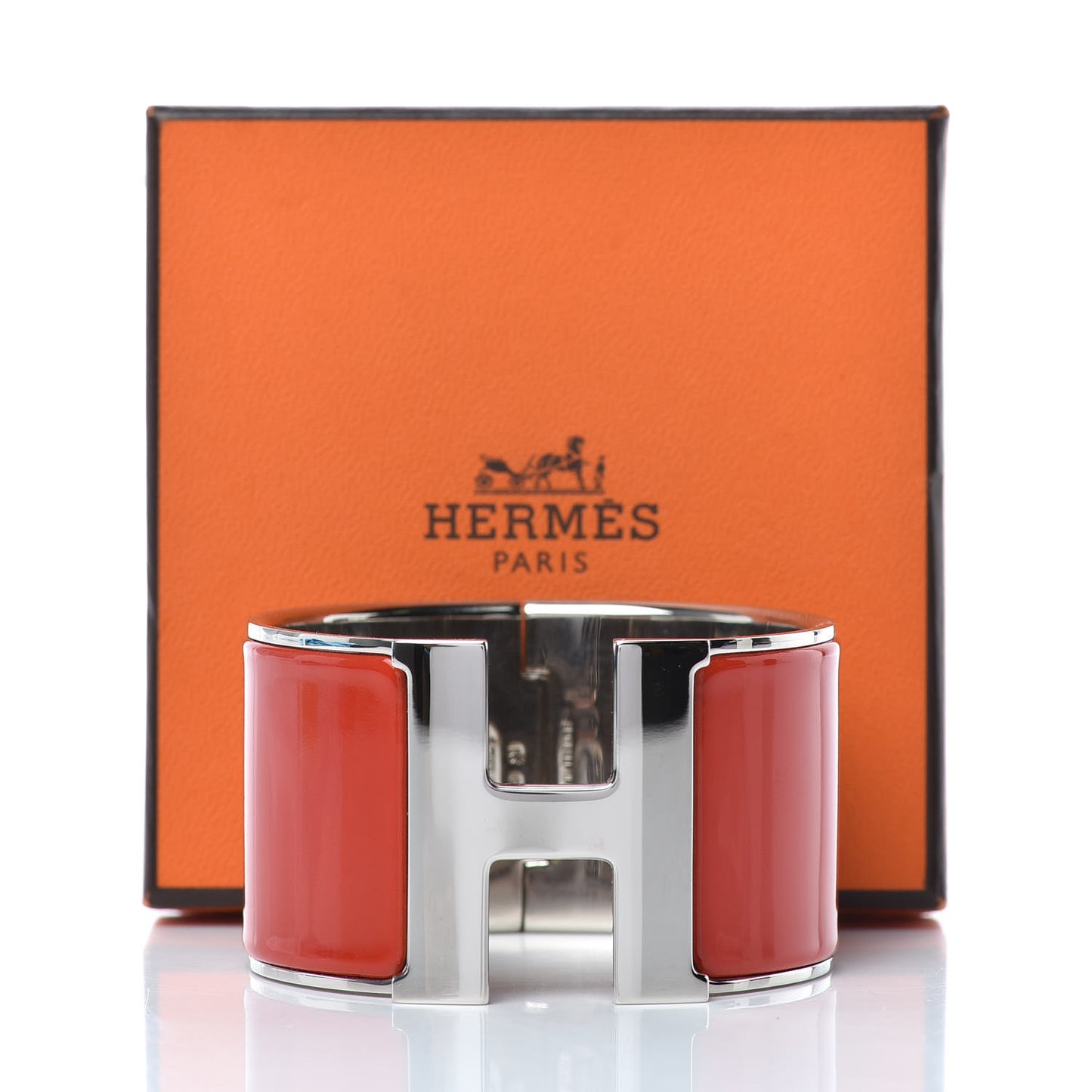 Enamel Extra Wide Clic Clac H Bracelet PM Red