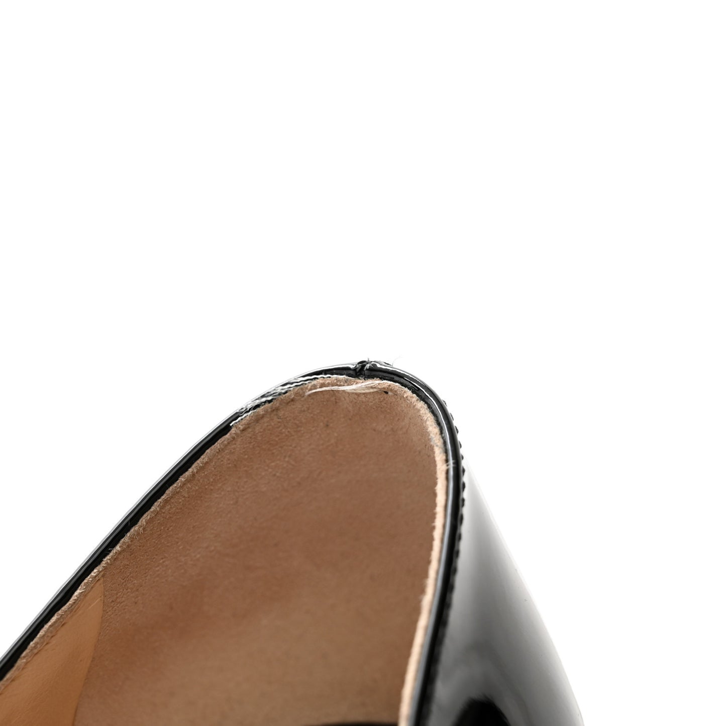 Vernice Metal Triangle Logo 70mm Loafer Pumps 39.5 Black