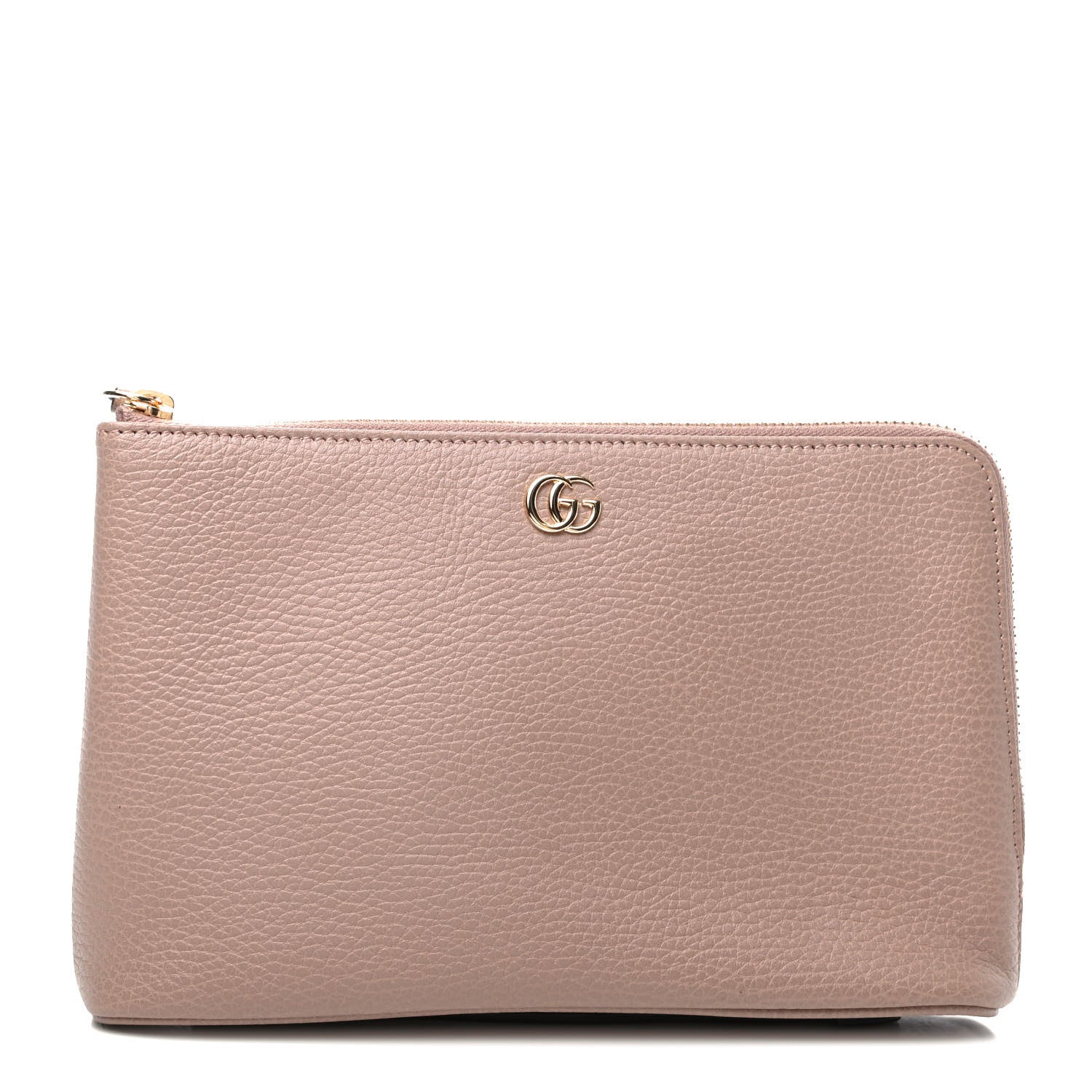 Gucci Calfskin GG Marmont Zip Pouch Porcelain Rose 1 of 8