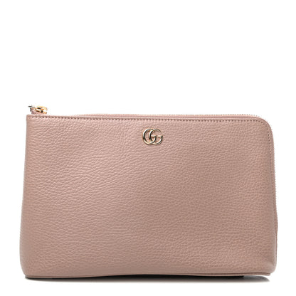 Gucci Calfskin GG Marmont Zip Pouch Porcelain Rose 1 of 8