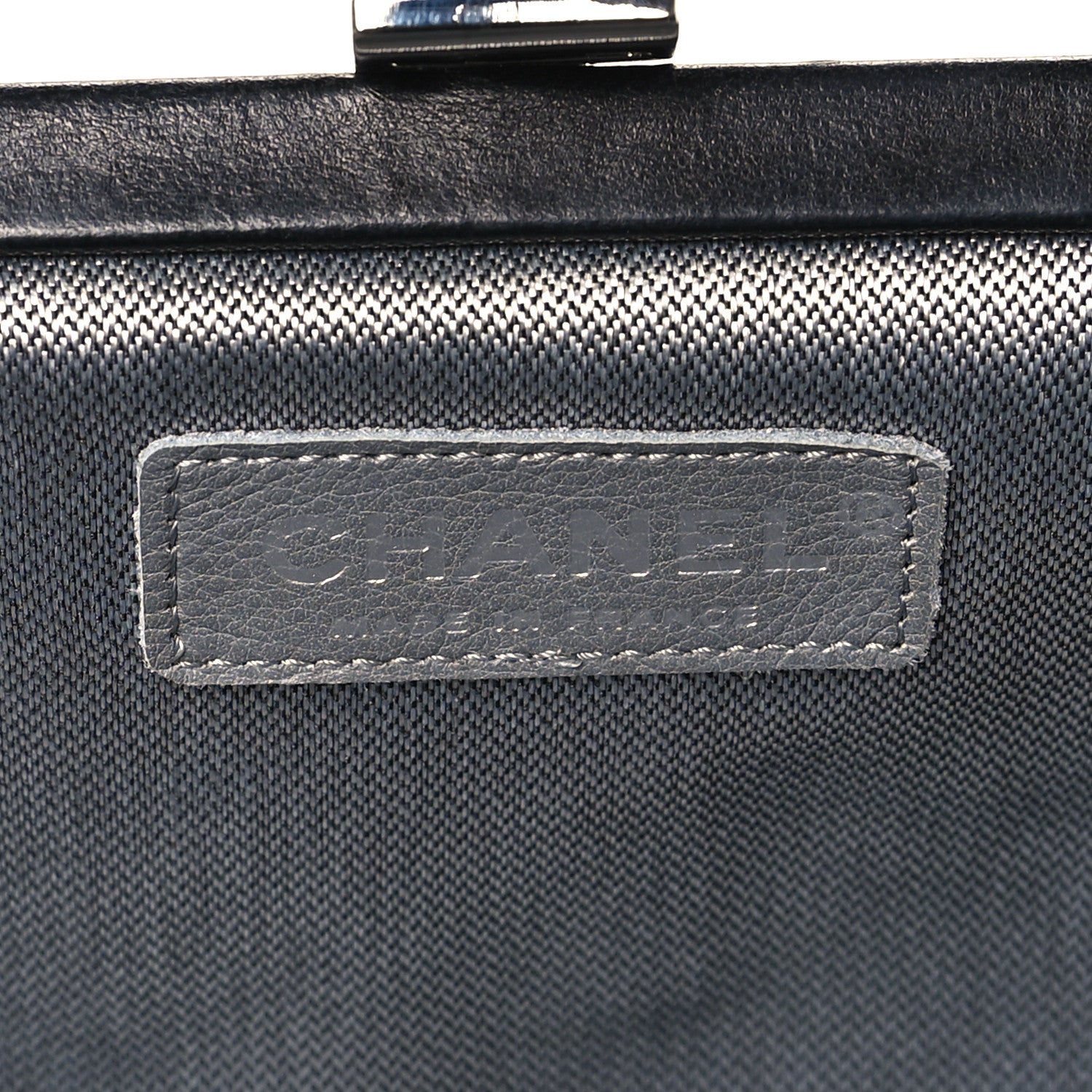 Chanel Lambskin Vertical Quilted Mademoiselle Clutch Black 6 of 9