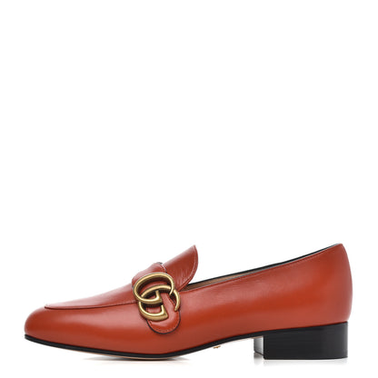 Gucci Malaga Kid Womens GG Marmont Loafers 35 Orange 1 of 8