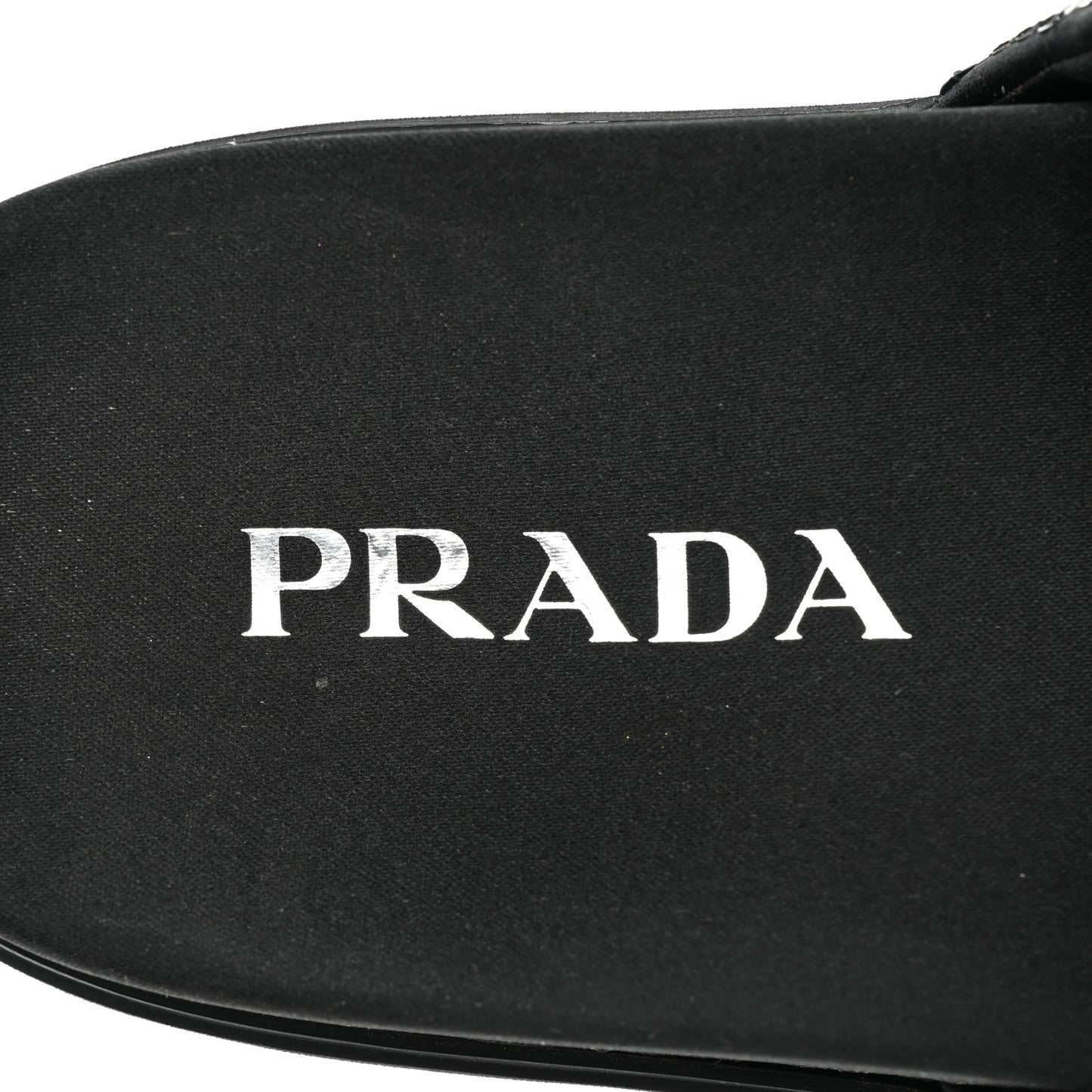 Paillettes Sequin Logo Slide Sandals 36 Black