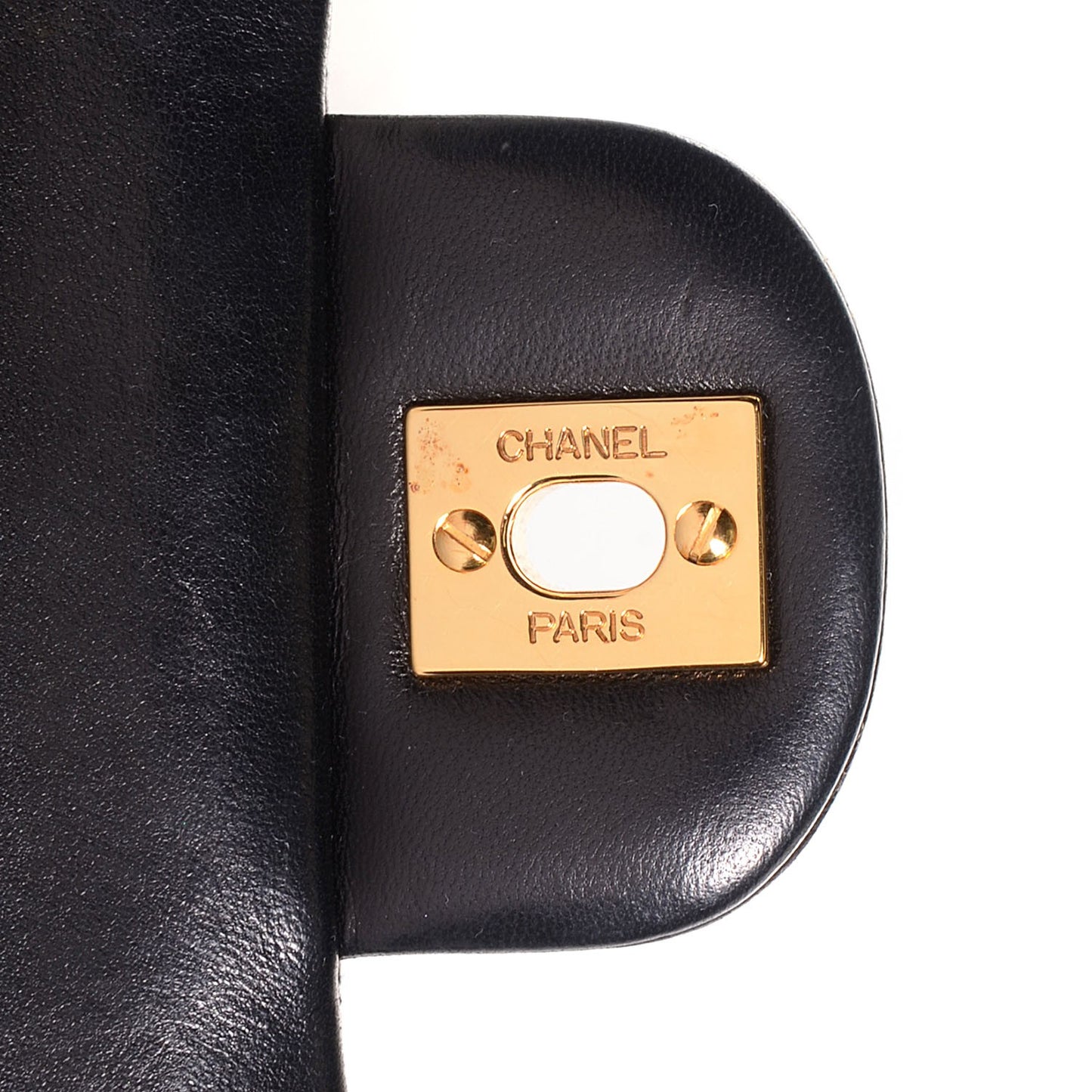 Lambskin Medium Double Flap Black