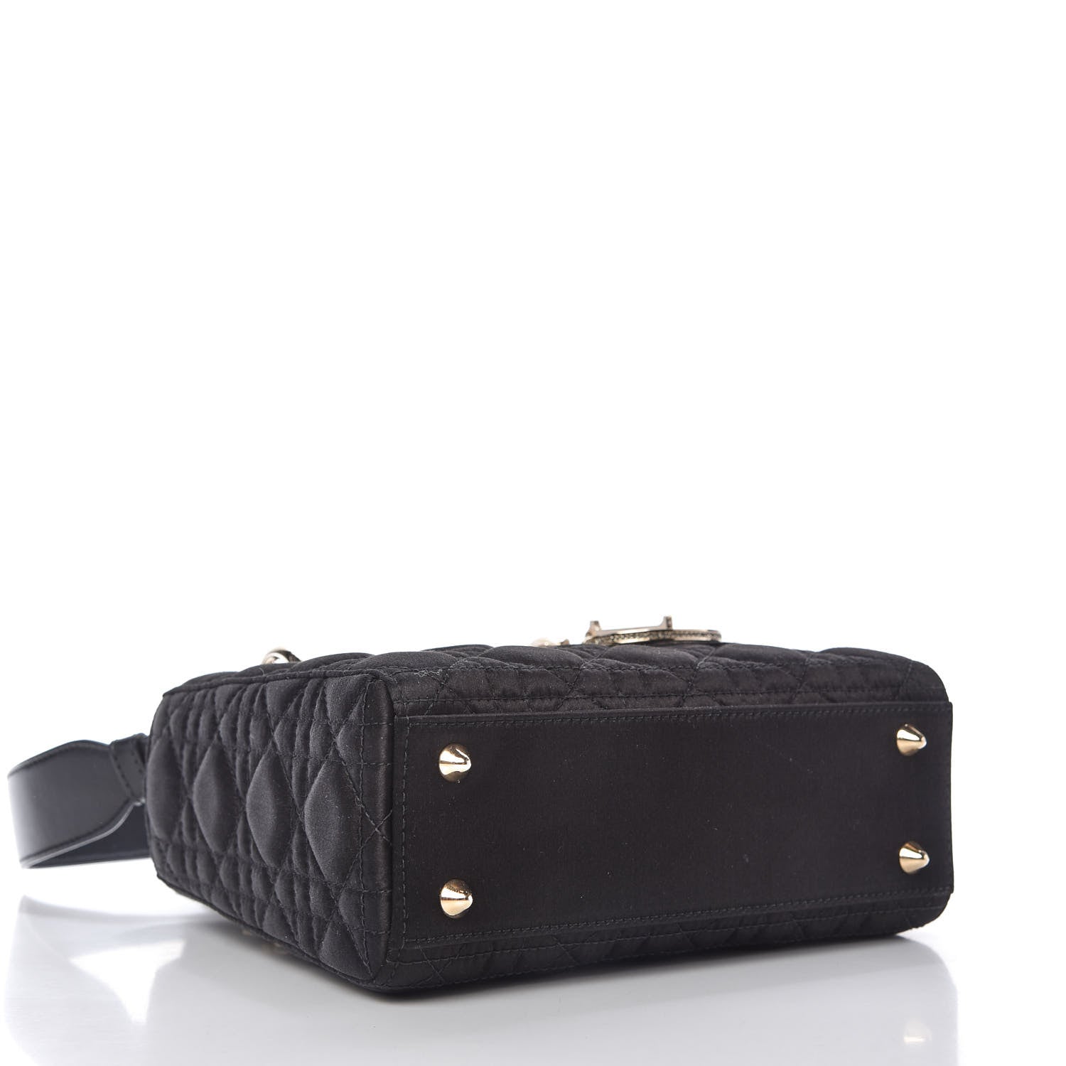 Christian Dior Satin Swarovski Crystal Cannage My ABC Lady Dior Black 4 of 11