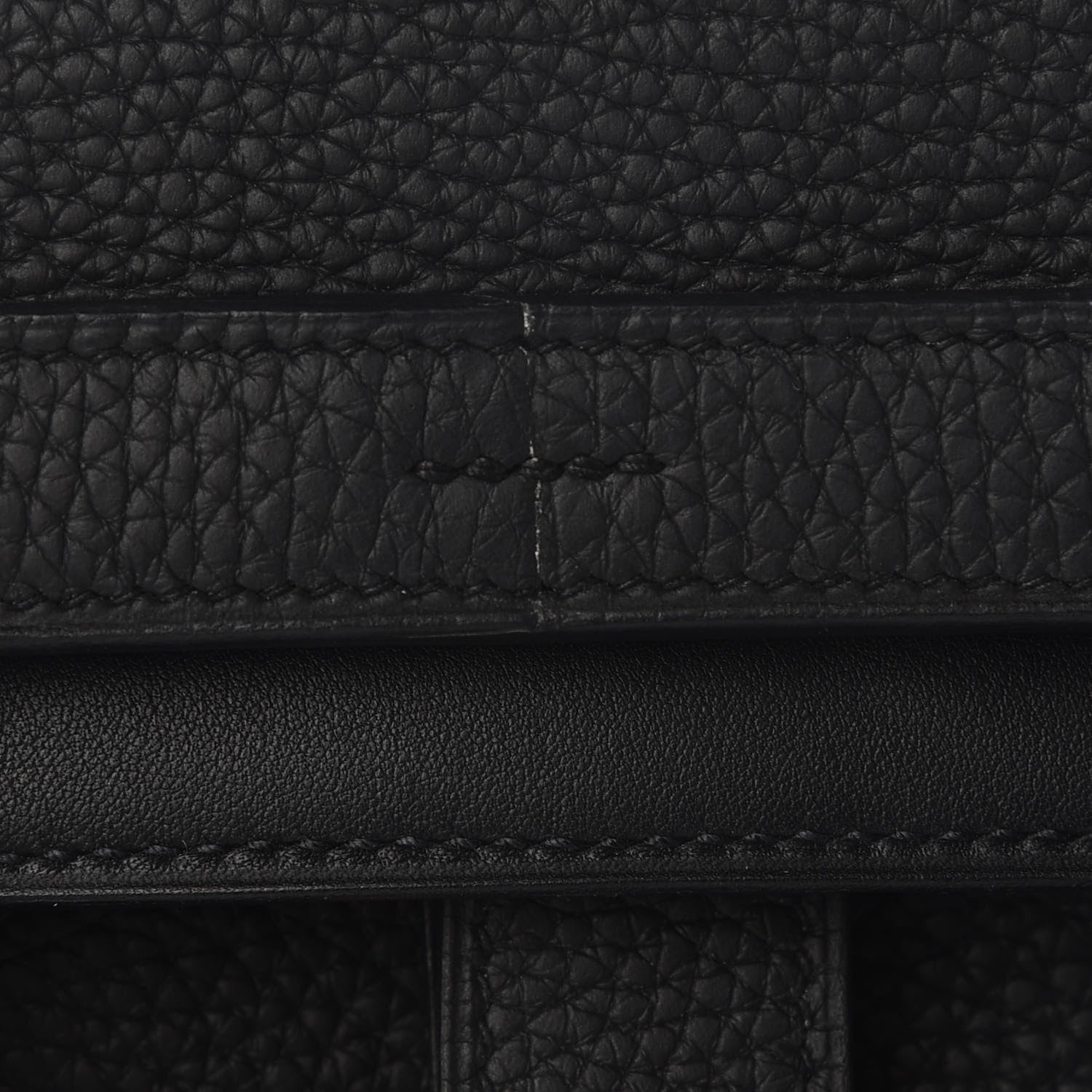 Hermes Taurillon Clemence Halzan 31 GM Black 11 of 11