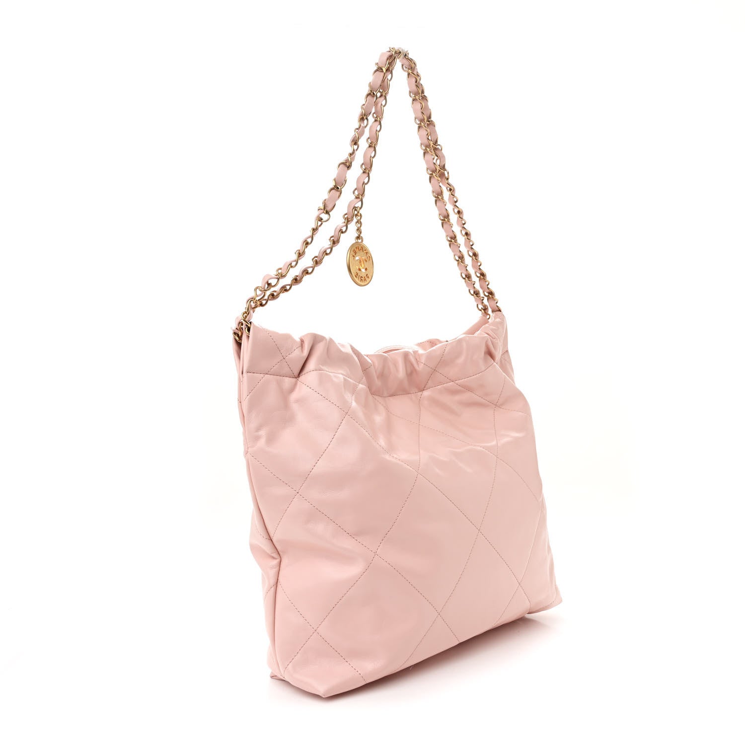 Chanel Shiny Calfskin Quilted Small Chanel 22 Rose 4 of 11