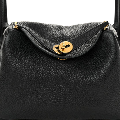 Hermes Taurillon Clemence Lindy 26 Black 8 of 10