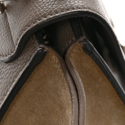 Celine Drummed Calfskin Suede Large Trapeze Souris 12 of 13