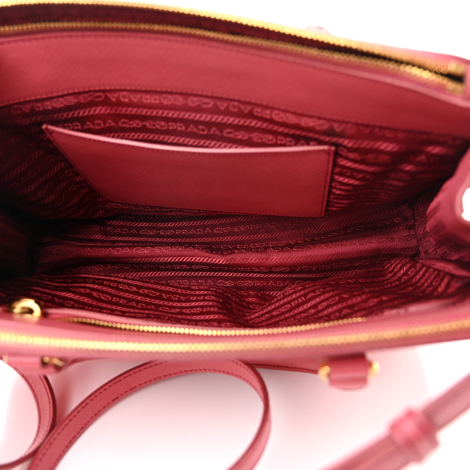 Prada Saffiano Medium Galleria Double Zip Tote Peonia 4 of 21