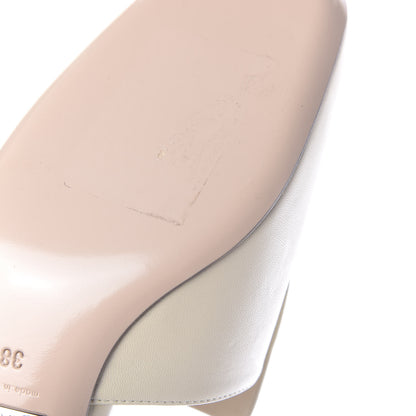 Gucci Malaga Kid Crystal Square G Madelyn Mules 38 Vintage White 9 of 12