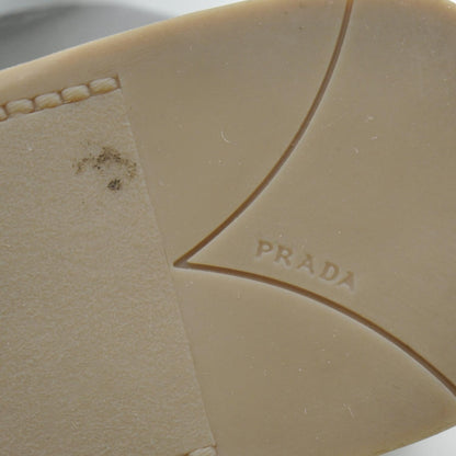 Prada Leather Espadrille Platform Shoes 36 Blue 6 of 8