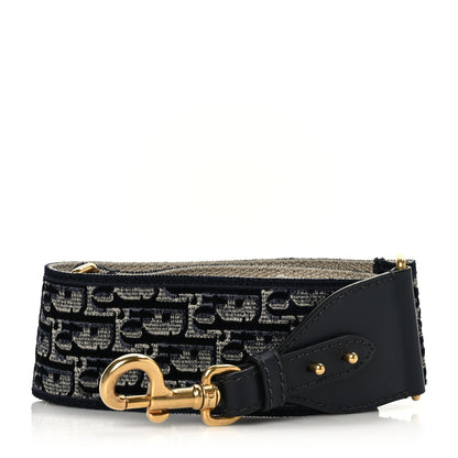 Christian Dior Oblique Adjustable Shoulder Strap Blue 1 of 4