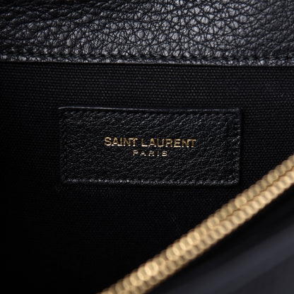 Saint Laurent Calfskin Canvas Medium Muse Two Black 7 of 11