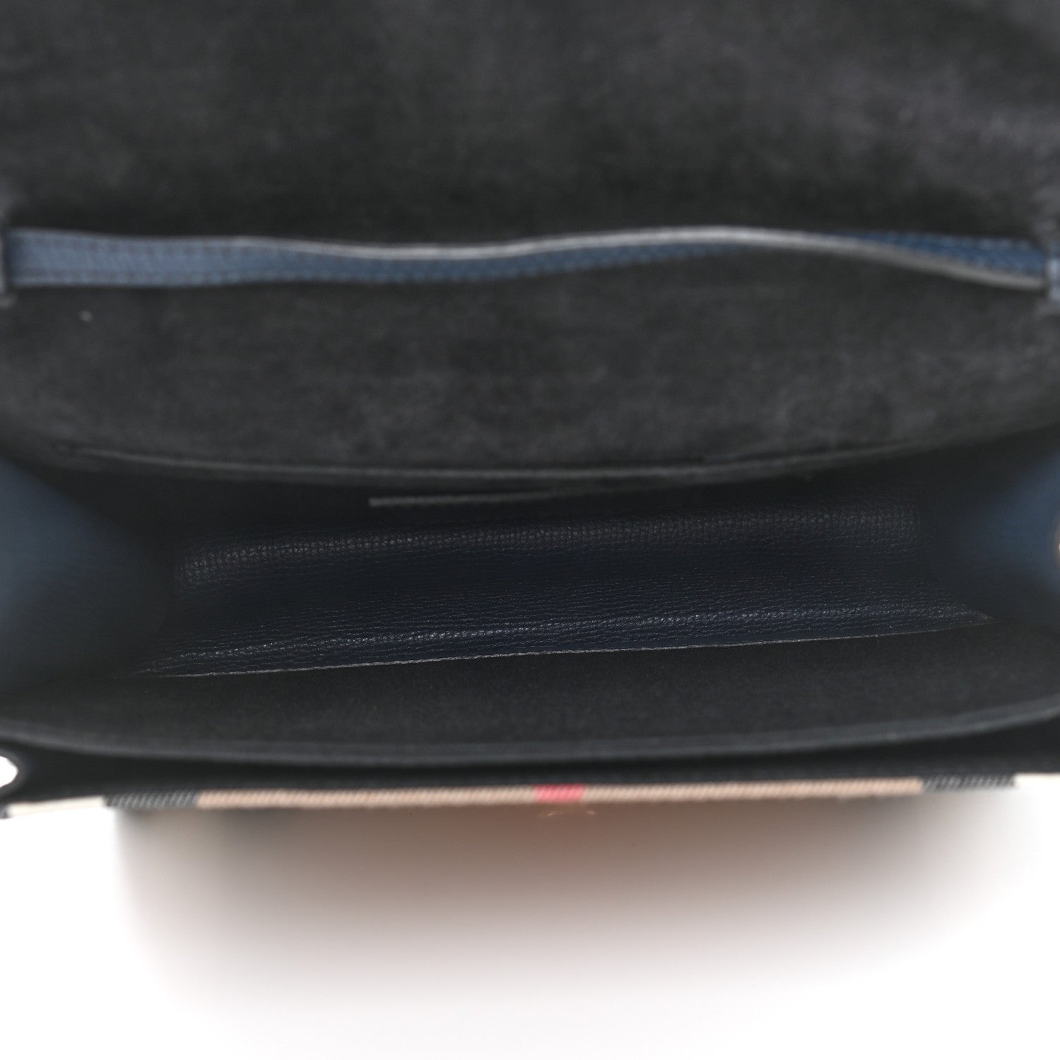 Burberry Derby Calfskin House Check Small Macken Crossbody Bag Ink Blue 5 of 12