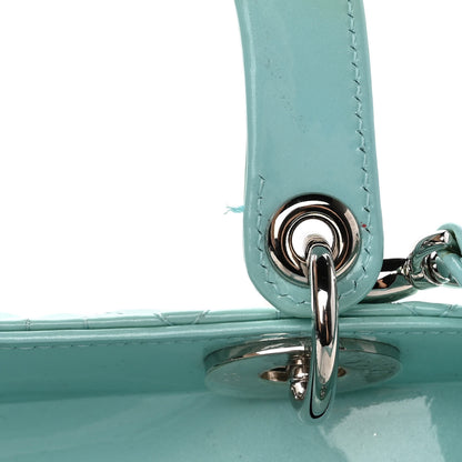 Christian Dior Patent Cannage Medium Lady Dior Light Blue 14 of 15