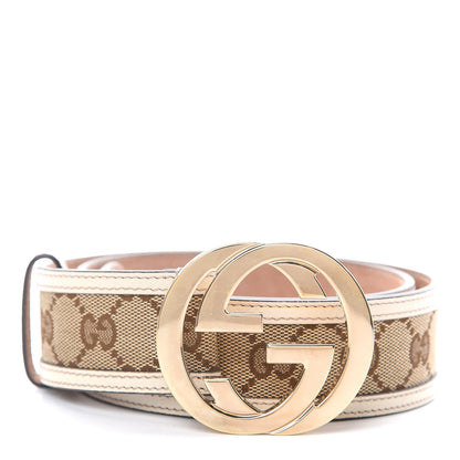 Gucci Monogram Interlocking G Belt 80 32 Off White 1 of 7