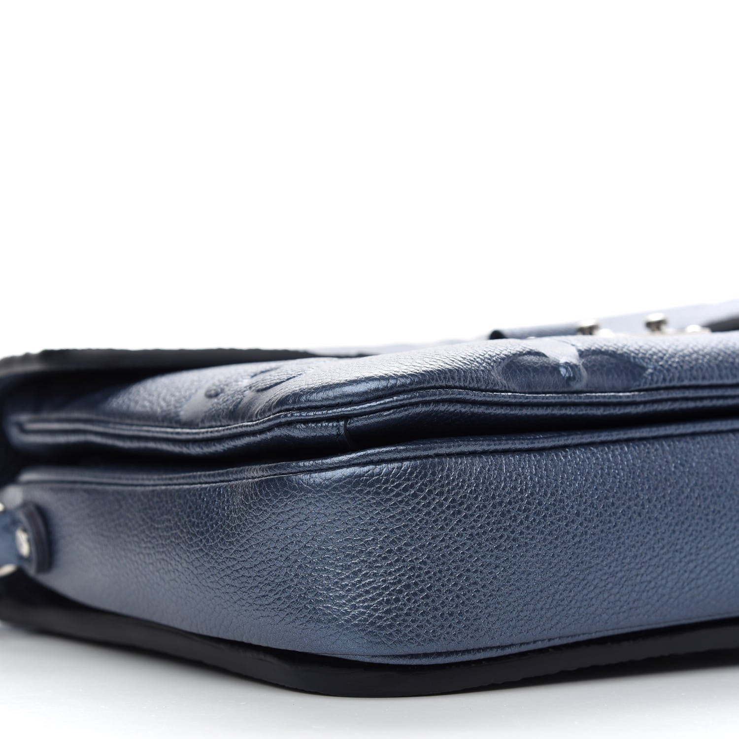 Louis Vuitton Metallic Empreinte Monogram Giant Pochette Metis Navy Nacre 7 of 8