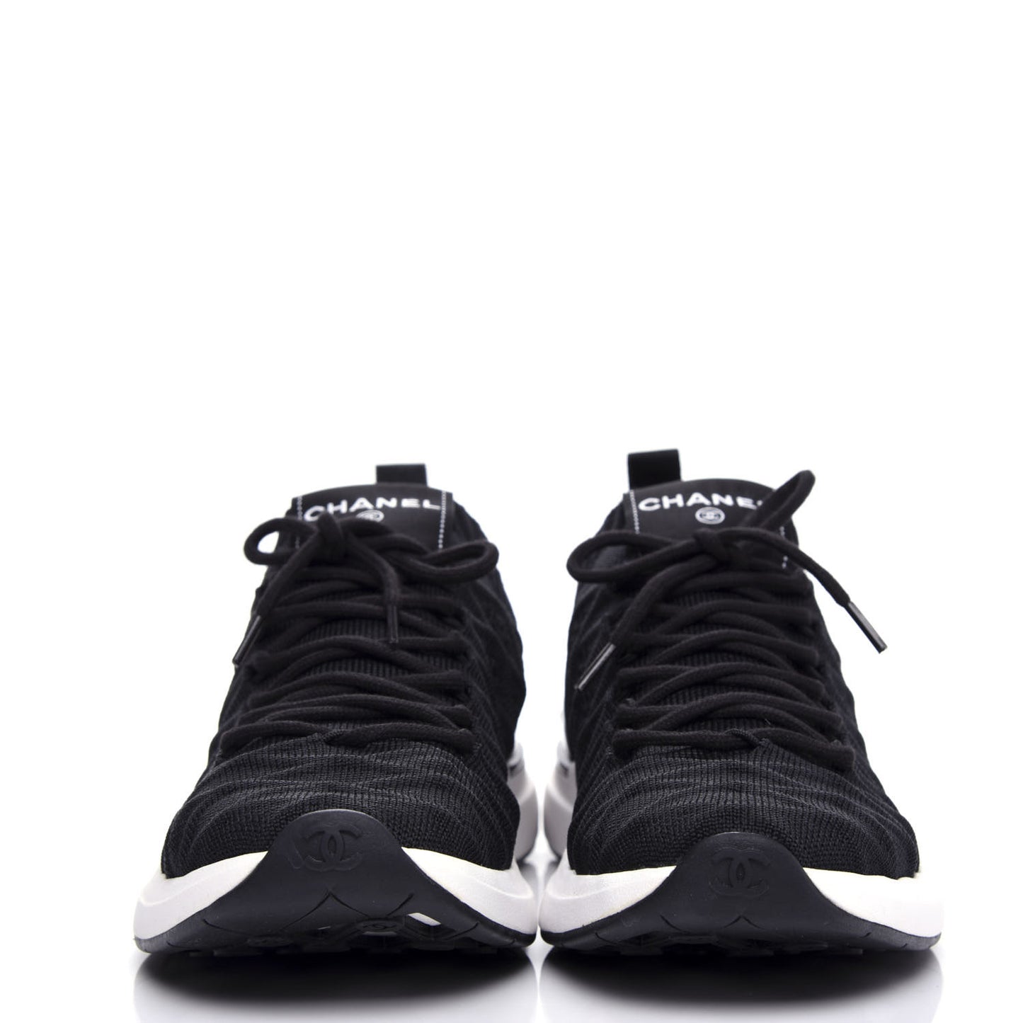 Fabric Logo Sneakers 38.5 Black