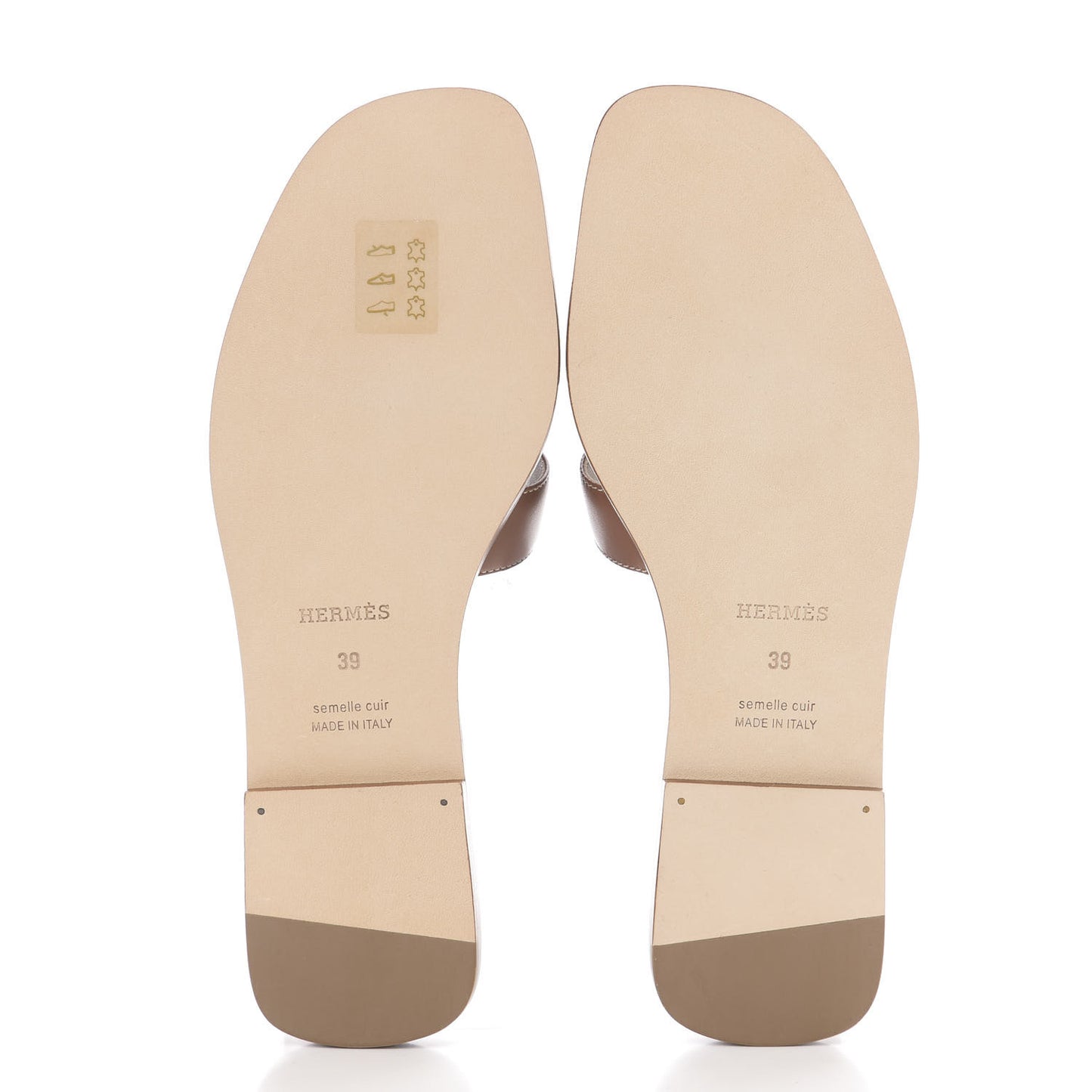 Box Calfskin Oran Sandals 39 Gold