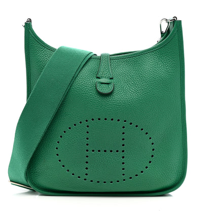 Hermes Taurillon Clemence Evelyne III PM Vert Vertigo 1 of 12