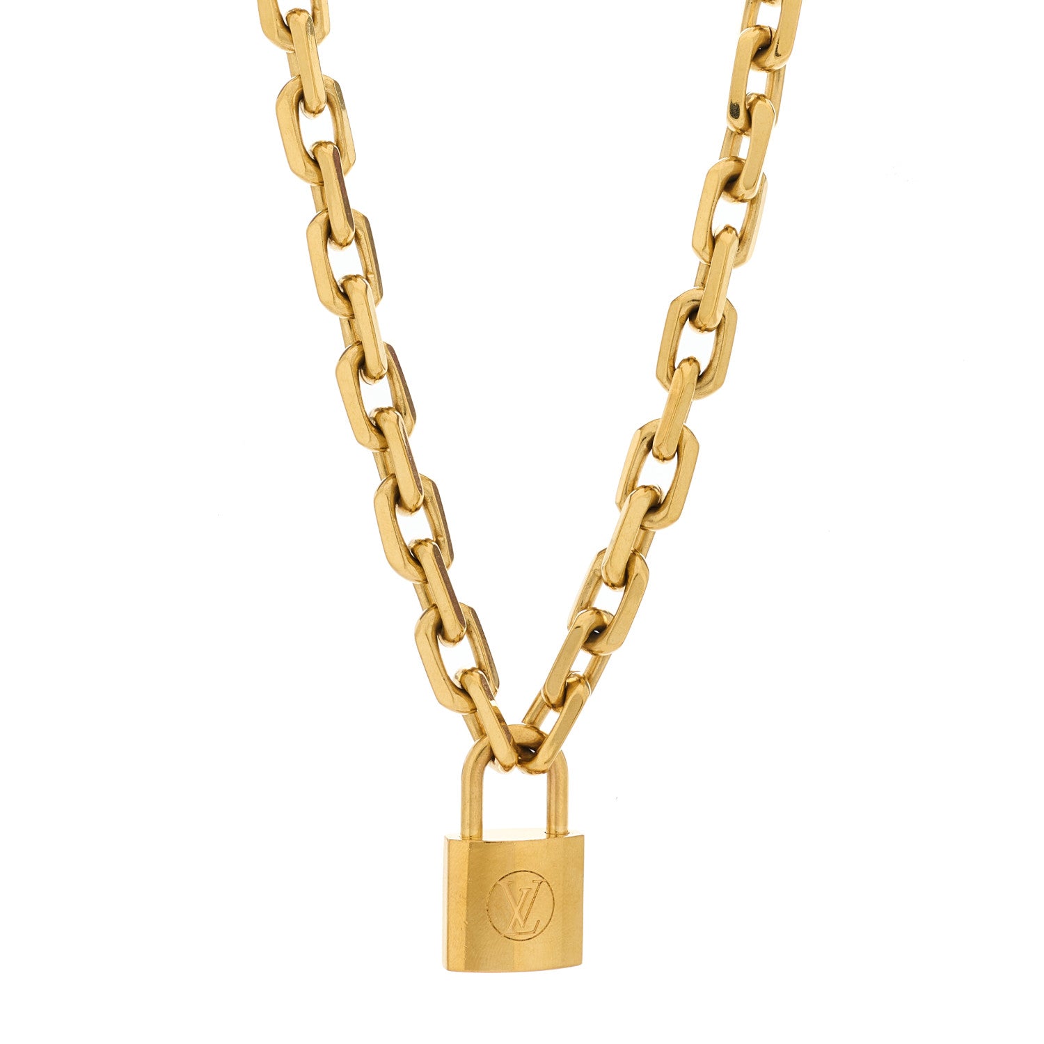 Louis Vuitton LV Edge Necklace Cadenas Gold 1 of 6