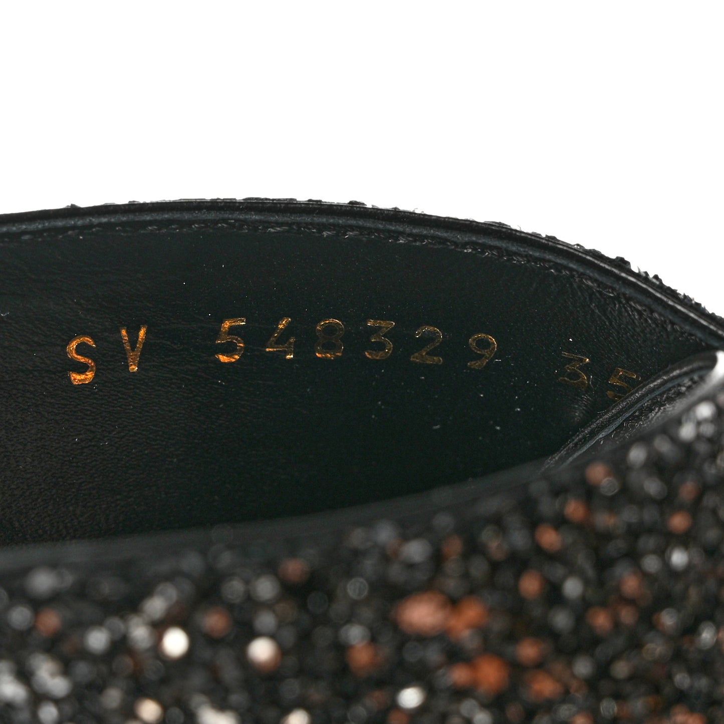 Glitter LouLou 70 Mule Sandals 35.5 Black