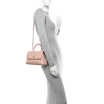 Chanel Caviar Quilted Mini Coco Handle Flap Light Pink 2 of 11