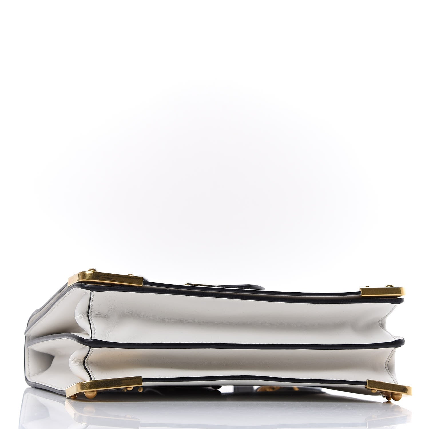Prada City Calf Saffiano Large Cahier Bag White Black 5 of 18