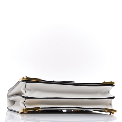 Prada City Calf Saffiano Large Cahier Bag White Black 5 of 18