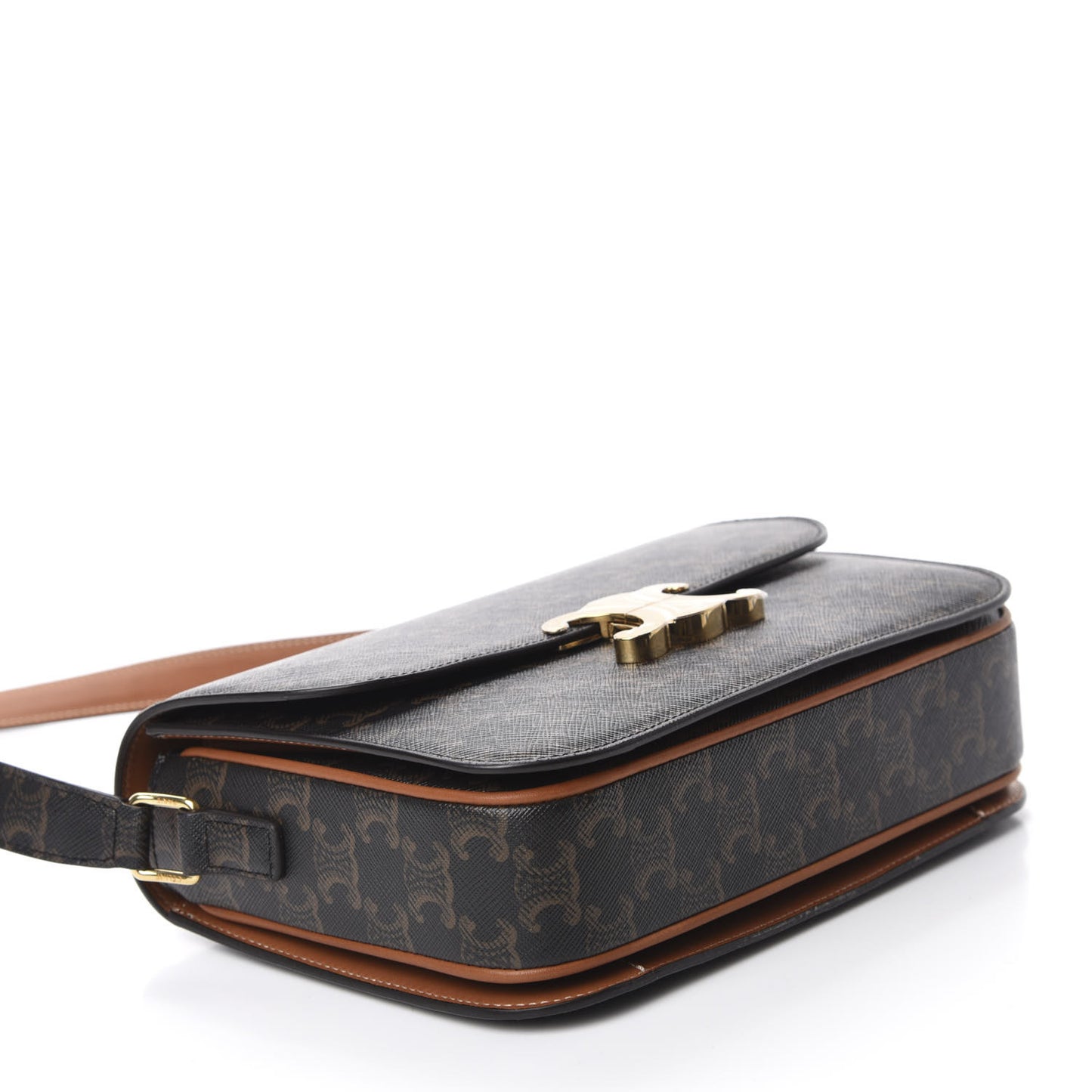 Calfskin Triomphe Canvas Medium Triomphe Tan