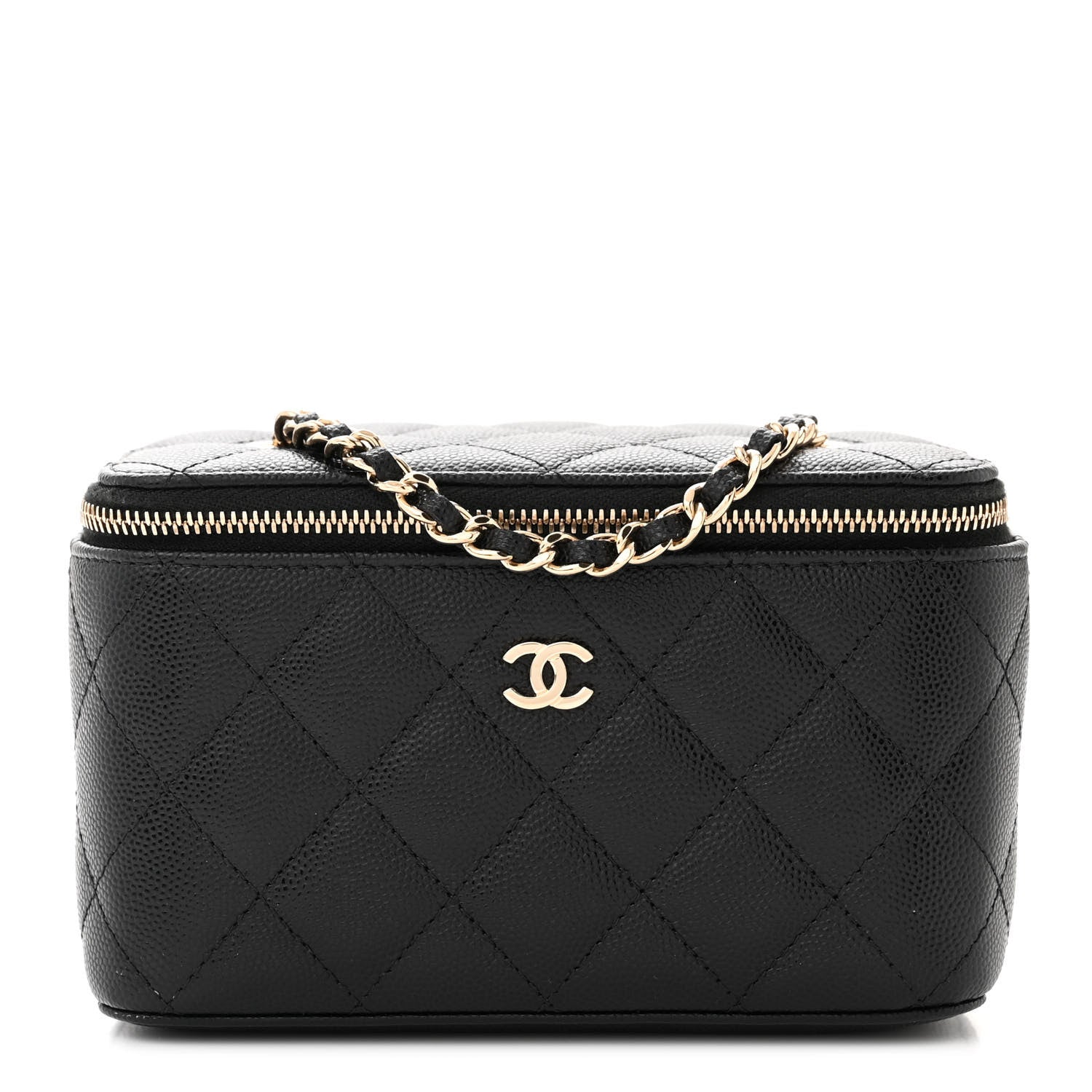 Chanel Caviar Quilted Small Vanity Case With Chain Black 1 of 13