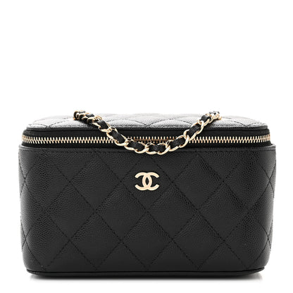 Chanel Caviar Quilted Small Vanity Case With Chain Black 1 of 13