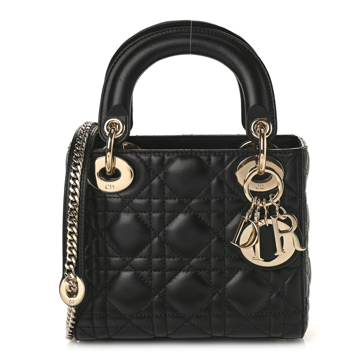 Christian Dior Lambskin Cannage Mini Lady Dior Black 1 of 8