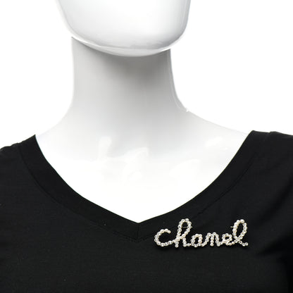 Chanel Metal Glass Swirling Pearls Brooch Pin Gold 2 of 5