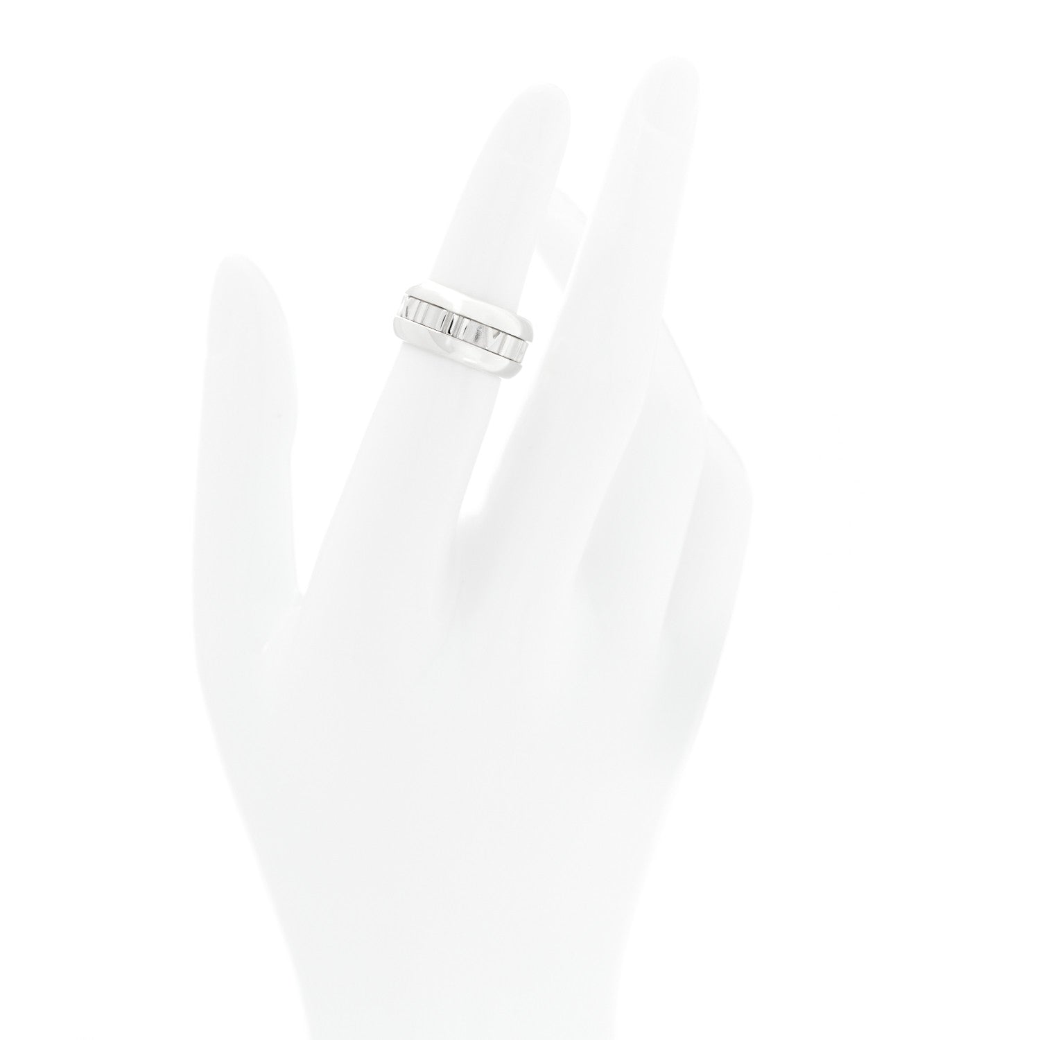 Tiffany Sterling Silver Atlas Band Ring 49 5 2 of 6