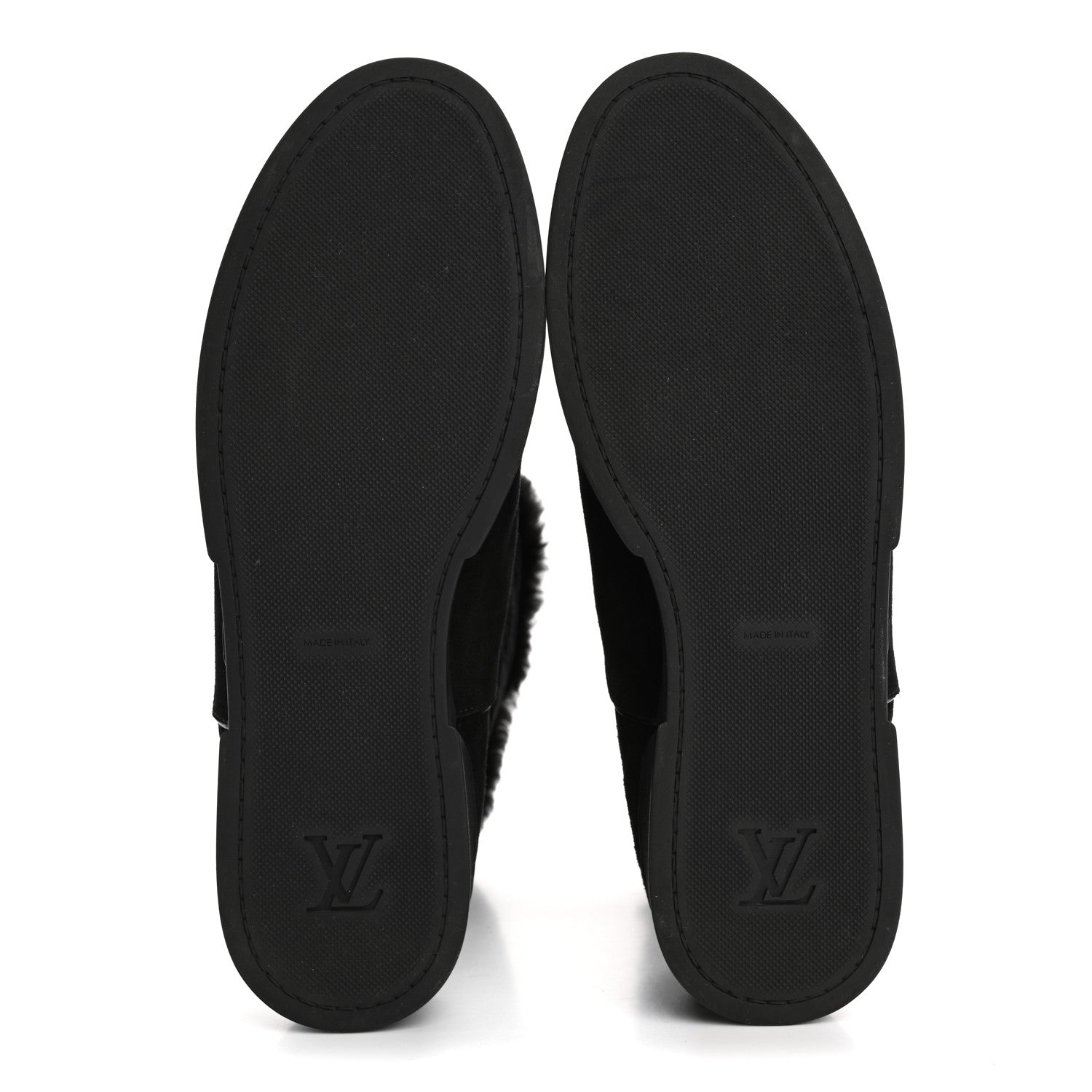 Louis Vuitton Suede Calfskin Shearling Flat Boot 38.5 Black 6 of 10