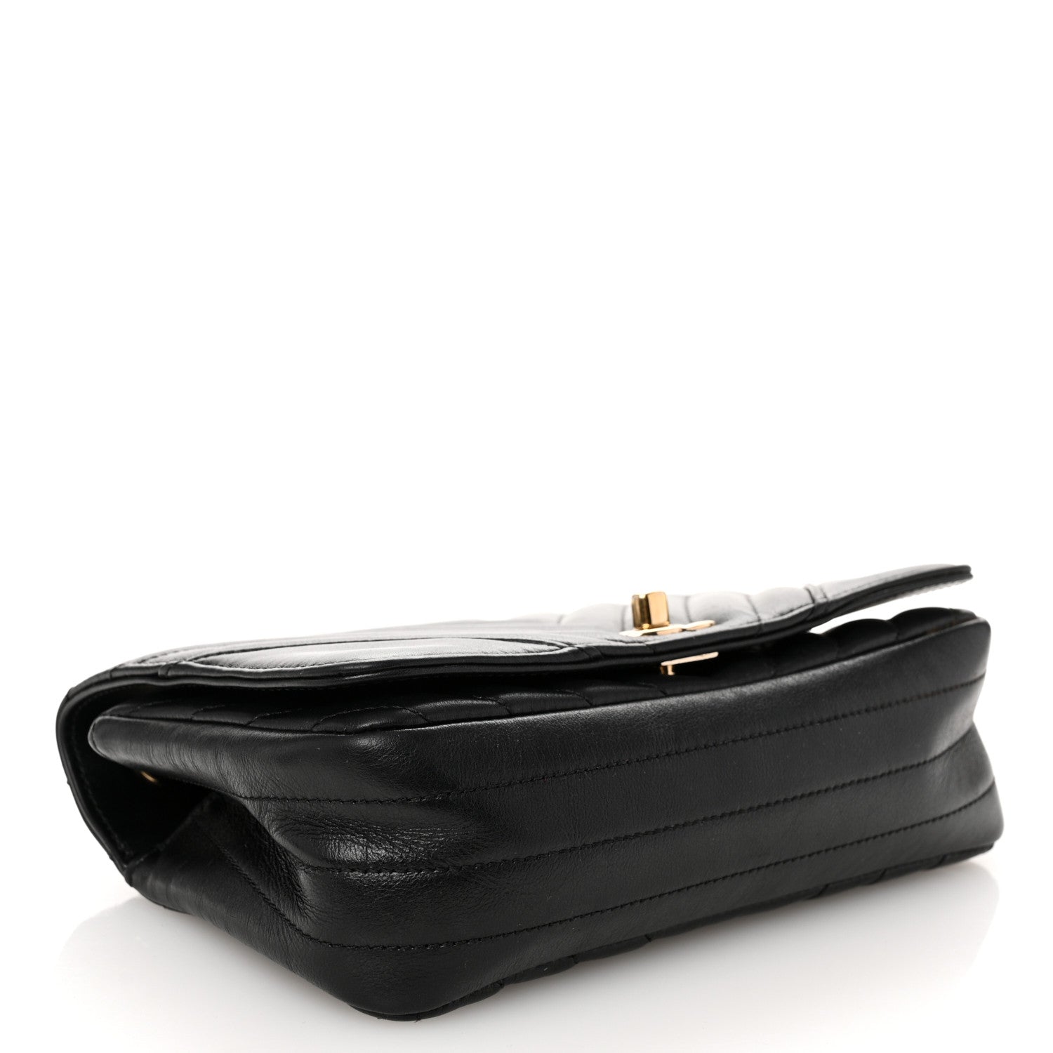 Chanel Calfskin Chevron Quilted Mini Statement Flap Black 4 of 11